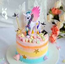 Cake Decoration Little Horse Dreamy Unicorn Cake Swing Piece Creative New Cake Accessories Sweet Table Decoration