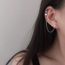 Original tassel conjoined earrings whole body 925 sterling silver two earrings earrings female earrings female