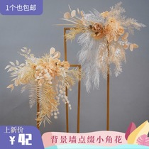 Wedding Celebration Simulation Road Citation Floral Heart Flower Point Background Rack Corner Flowers Iron Art Geometric Road Citation Point Placement Flower Sen Ensemble