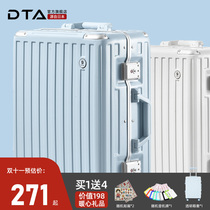 DTA Luggage 2022 New Aluminum Frame Universal Wheel Travel Code Box 20 Embarkation Case Leather Case 24 Men Women