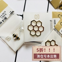 Shun Feng Spot Japan Kiwa Expensive and Made Metal Honeycomb Mesh Earrings Accessories Diy Accessories