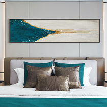 Bedroom bedside decoration painting green light extravagant hanging painting modern simple abstract mural drawing living room painting sofa background wall