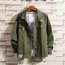 Bin Stones One Tree Joint Tide Ins Casual Autumn Winter Jacket Man Loose Big Code Fat Son Denim Thickening Tooling Jacket