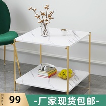 Simple modern bedside mini small cabinet Small book stand shelf storage cabinet Simple small coffee table Wrought iron bedside table