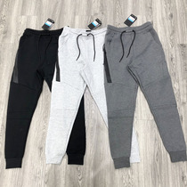 805 spot spring autumn mens new wear resistant pressed rubber zipped air layer cotton sports pants for legs casual long pants 163