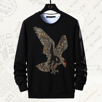 2019 net red sweater mens autumn new European and American trend brand hot diamond dapeng wings round neck top mens sweater