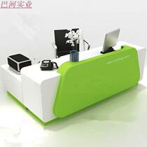 Training Institute Front Desk Grill Lacquer Kindergarten Early Education Center Reception Desk Bar Desk Fashion Front Desk Custom