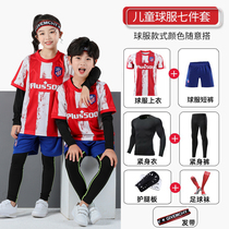 Childrens football training in autumn and winter sports long-sleeved four sets of primary and middle school students in game uniforms men tong tao zhuang