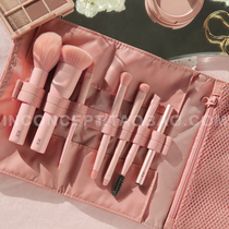 Korea 3ce pink mini makeup brush 7-piece eye shadow brush trim blush paint double-head concealer brush lip brush
