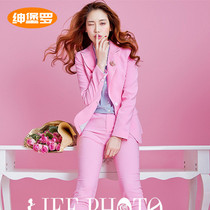 Movie Themed New Lady Suit Fashion Writing Real Art Photo Clothing Exhibition Clothing Casual Western Suit Suit