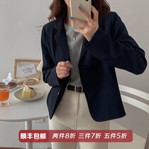 Casual short blazer womens 2021 autumn Korean edition loose foreign style small man high-class temperament suit