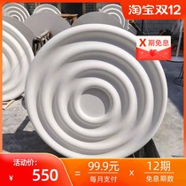 Smallpox Ceiling Large Water Ripple Background Wall Round Gypsum Line Loading in Brief European Style Arc