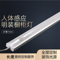 LED human body infrared induction lamp led light bar light with wardrobe cabinet hanging cabinet bottom lighting induction lamp new product