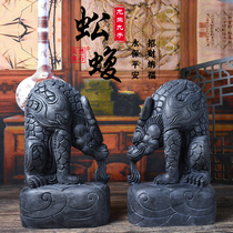 Stone carving green stone water absorbing beasts doorway suction and beasts to look at the door Town mansion to avoid water and beast stones water-absorbing beasts