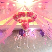 Wedding room decoration supplies simple and generous wedding house decoration atmosphere room balloon set dress up wedding package bedroom New