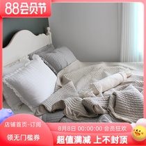 Aika loves Korean bedding with graceful French grace 60 soft cotton - washed soft - skin - colored lace sheets