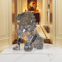 Lion ornaments transparent sculpture resin Chinese style blessing home office resin gate porch study Chinese style