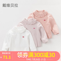 David Bella Girls T-shirt long-sleeved cotton thin section foreign style Korean version of the new baby T-shirt base shirt in autumn