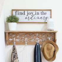 French American retro shelf adhesive hook wooden carved storage partition coat hook hook hook hook card hanging painting