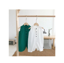 Sensibility Chenchen mother and baby childrens clothing Baby summer clothing Childrens sleeveless jumpsuit Boys five-point pants tide baby jumpsuit