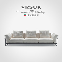 vrsuk Nordic Italian style minimalist style board room design real leather sofa Living room Extravagant Head Layer Bull Leather Villa Luxury
