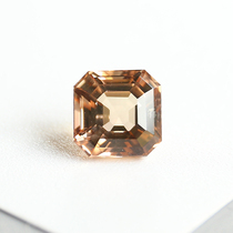 3 36 carat natural beech-nude stone light orange square Ascherche worker clean fire color glitter