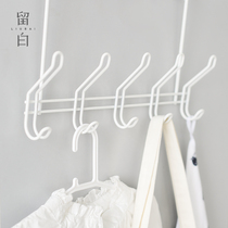 Left white iron door rear adhesive hook student dormitory non-perforated clothes hook dormitory room portable hanger coat hook