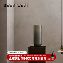 BEST WEST light luxury large glass vase decoration model room TV Cabinet insert vase soft decoration creative