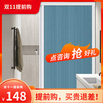 Youshman bathroom door folding telescopic sliding door dry and wet separation waterproof mildew proof bathroom bath partition folding door