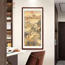 December the shaft hand-painted ancient Chinese painting maskstone decoration painting vertical version of Chinas ten largest mountain painting