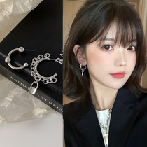 Asymmetric earrings cold wind niche design sense high-end earrings Net Red Hot Summer personality new earrings