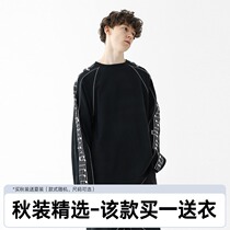 NOTFORMAD (NFM)sweater mens couple fashion printed note reflective autumn crew neck top