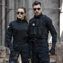Special Forces black breathable camouflage frog suit tactical suit men and women military uniform combat training uniform wear-resistant spring and autumn