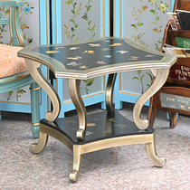 American painted solid wood corner a few living-room sofa sides a few small family models Home Two floors light and luxurious square small tea table for old