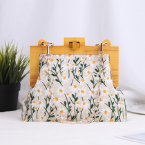 Wood Mouth Gold Material Bag Handmade Diy Embroidery Fabric Accessories Acrylic Chain Tang Rabbit non finished product 436 #