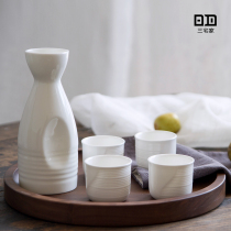Export to Japan Tangshan High Bone Porcelain White and Wind Sake Wine Wine Cup Hulk Bone China Porcelain Gift Set