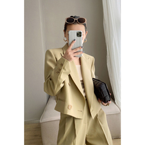Mogas modern fried street style wool handsome silhouette suit jacket suit pants womens suit spring and autumn