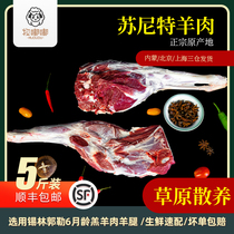Inner Mongolia leg of lamb Fresh whole commercial lamb hind leg meat Sunit free-range with bone original cut frozen barbecue