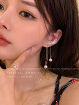 Tea series ~ ear clip earrings 2021 New Tide earrings fairy Air forest Series integrated super fairy Net red ear ornaments