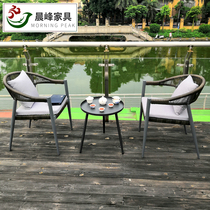 Balcony small table and chair outdoor furniture simple leisure sofa coffee table combination rattan chair creative rattan chair three-piece set