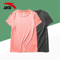 Anta womens short sleeve 2021 flagship new breathable quick-drying casual top spring womens sports T-shirt