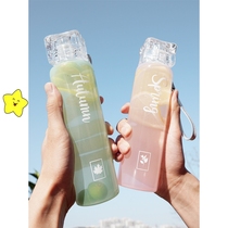 Net celebrity glass ins wind high face value portable girl heart cute simple fresh forest high temperature resistant water cup