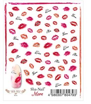 Japanese sha-nail more kiss Valentines Day red lip lip print nail stickers red heart nail stickers