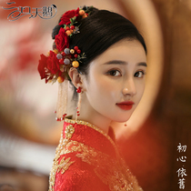 Red Rose Emulation Floral Bridal Head Accessories Show and Superfairy Gas Flowers Hair Accessories Wedding dresses Accessories Accessories