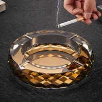 Creative personality trend crystal glass ashtray home living room office European luxury large custom ashtray