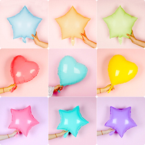 Balloon decoration macaron color five-pointed star aluminum film balloon childrens birthday party romantic decoration decoration supplies