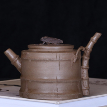 Taiwan returning to the old purple clay pot master Feng Guilin early Republic of China hand-made contentment