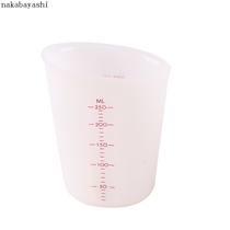 Visible dragon soft milk cup measuring cup scale maca baking soft 250ml500ml meter Cup semi-permeable double measuring cup silicone