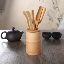 Tea ceremony Six gentlemen Kung Fu tea accessories Complete set of solid wood teaspoon tea spoon Bamboo tea shovel Tea spoon Tea spoon