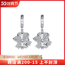 LOOPOPS Designers Dream of Wrapping Shiny Drilling Shaking Square Drill Earrings Woman Light Extravagant Atmospheric Earrings Temperament Earrings